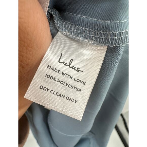 LULU'S Hollywood Woman Dusty Blue Sheath Midi Dress // XS - Picture 8 of 9